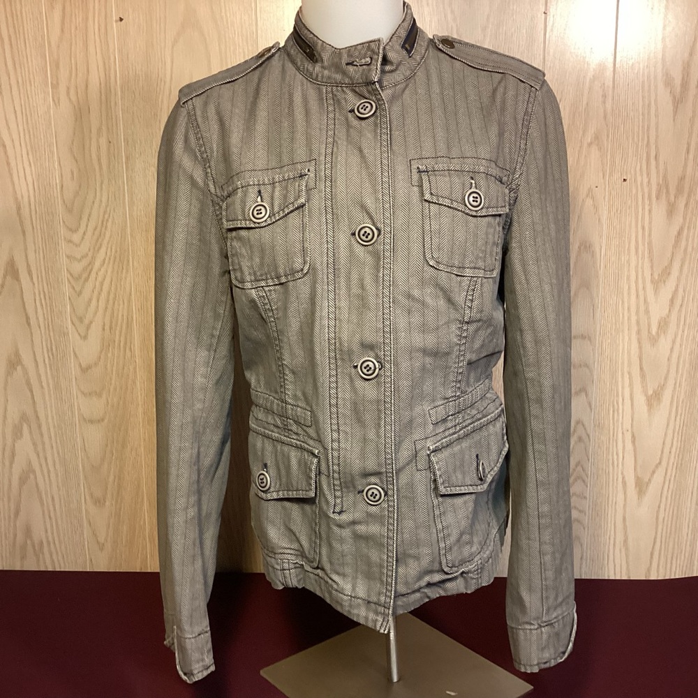Jimmy Z womens Utility jacket with herringbone design size Medium